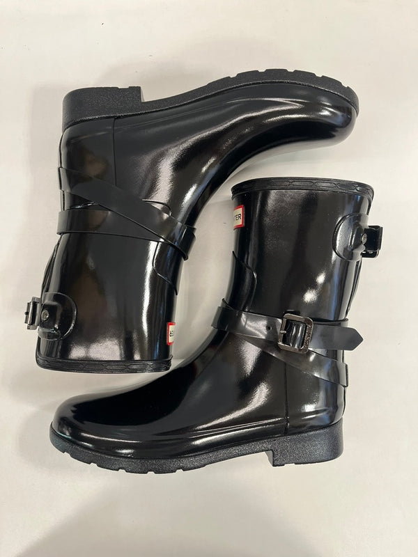 ハンター HUNTER リファインド アジャスタブル グロス ショート バックストラップ 黒 WFS2008RGL レディース靴 ブーツ その他 ブラック UK5（参考サイズ25CM） 101sh-2222