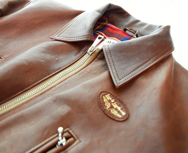 ルイスレザー Lewis Leathers No.62 BLACK ARROW ブラックアロー BROWN ブラウン ハーフコート レザー ジャケット  62 38 ジャケット ブラウン Lサイズ 103MT-815