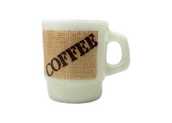 ファイアーキング Fire-King 70s 80s Coffee Stacking Mug コーヒー スタッキング マグ USA製 耐熱 マグカップ 白 その他 総柄 ホワイト 104Z-25