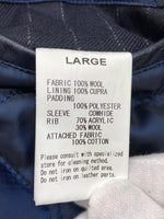 ステューシー STUSSY × fragment フラグメント Varsity jacket バーシティ ジャケット スタジャン 紺 ジャケット 無地 ネイビー Lサイズ 104MT-2063