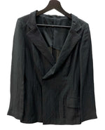 ワイズ Y's ヨウジヤマモト Yohji Yamamoto テーラード リネン LINEN 麻 レーヨン 日本製 BLACK 黒 YH-J09-325 ジャケット 無地 ブラック SIZE3 104LT-153