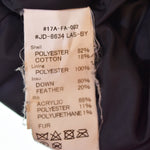 ダントン DANTON ダウンジャケット 38 JD-8634 LAS-BY ジャケット ブラック 38 ファー欠品103LT-151