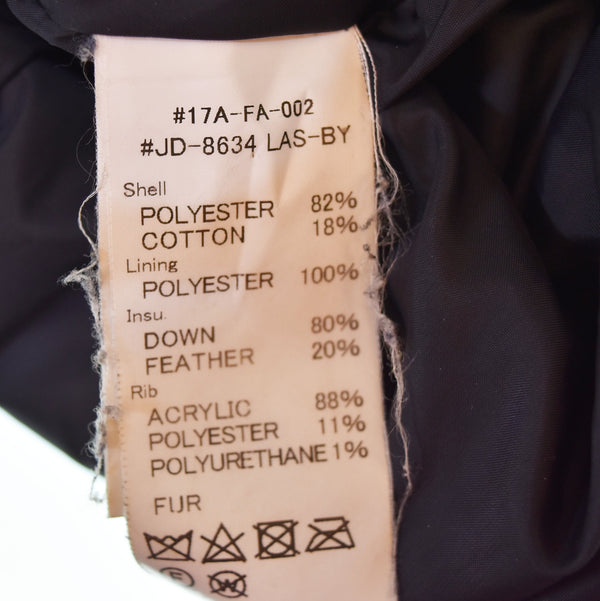 ダントン DANTON ダウンジャケット 38 JD-8634 LAS-BY ジャケット ブラック 38 ファー欠品103LT-151