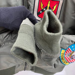 【曜日割引対象外】 アヴィレックス AVIREX MA-1 TOPGUN CUSTOM フライト 6162193 ジャケット カーキ Lサイズ 201MT-4516 VB