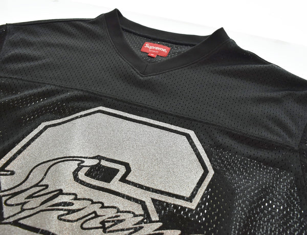シュプリーム SUPREME 20SS Glitter Football Top グリッター ロゴ メッシュ フットボール Tシャツ Tシャツ ブラック Mサイズ 103MT-3317