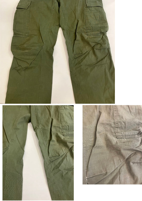ミリタリー Military 60's 60年代 US ARMY 米軍 ジャングルファティーグ カーゴパンツ リップストップ  VINTAGE ヴィンテージ カーゴパンツ カーキ LONG SMALL 101MB-714