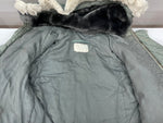 ミリタリー Military N-3B FLIGHT JACKET フライト ジャケット ジップアップ ファー フード 軍物 ARMY アウター 灰 ジャケット 無地 グレー Sサイズ 104MT-1869