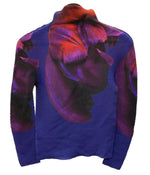 イッセイミヤケ ISSEY MIYAKE ミー me グラデーション シアー トップス ボックスプリーツ BOX PLEATS ポリエステル フィリピン製 パープル系 MULTI COLOR MI01FJ241 長袖カットソー マルチカラー 104LT-238