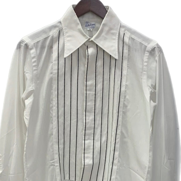 【曜日割引対象外】 ヴィンテージ vintage 60's A.Sulka & Company ドレスシャツ 長袖シャツ ホワイト 32サイズ 201MT-3573 VB