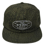 【中古】ザ エイチダブリュードッグアンドコー THE H.W.DOG&CO. MILITARY TRUCKER CAP レオパード柄 D-00900 帽子 メンズ帽子 キャップ グリーン フリーサイズ 201goods-656