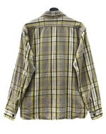 フェローズ PHERROW'S FLANNEL CHECK WORK SHIRT フランネル チェック ワーク シャツ ネルシャツ ヘビーウェイト ボタン 長袖 薄茶 黄 長袖シャツ チェック ベージュ XLサイズ 104MT-1672