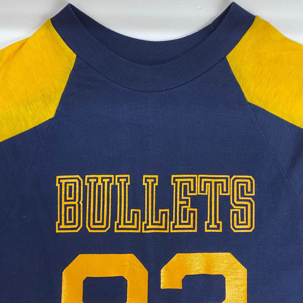 【曜日割引対象外】 チャンピオン Champion 70's 80's バータグ USA製 BULLETS ナンバリング Tシャツ ネイビー Lサイズ 201MT-4219 VB