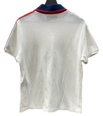 グッチ GUCCI 19SS Stretch Cotton Piquet Polo ストレッチ コットン ピケ アームロゴ バイカラー イタリア製 WHITE 白 500972-X9M38 半袖ポロシャツ ライン ホワイト Lサイズ 104LT-217