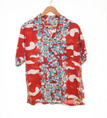 サンサーフ SUN SURF 花柄 ALOHA SHIRT アロハ シャツ オープンカラー レーヨンシャツ SS32708 半袖シャツ レッド Mサイズ 103MT-2715