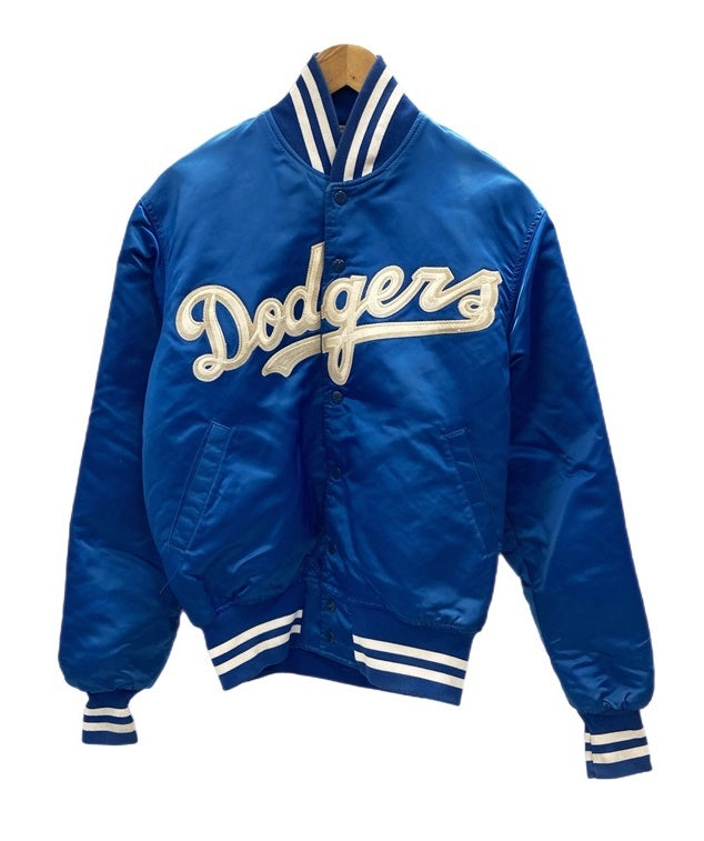 スターター STARTER MLB Dodgers ドジャース スタジャン US古着 ナイロンジャケット ワッペン ジャケット ロゴ ブルー Mサイズ  101MT-2376 | 古着通販のドンドンサガール