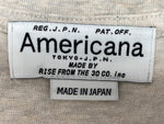 アメリカーナ AMERICANA ラフィー 丸胴 プリントT 半袖 カットソー クルーネック グラフィック レタリング バックロゴ 日本製 GRAY 灰色 Tシャツ ロゴ グレー 104LT-218