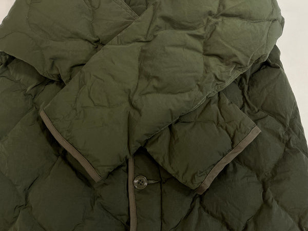 オーシバル ORCIVAL リモンタナイロン ノーカラー キルティングジャケット ダウンジャケット orcival RC-8080 NWB ジャケット カーキ サイズ2 101LT-264