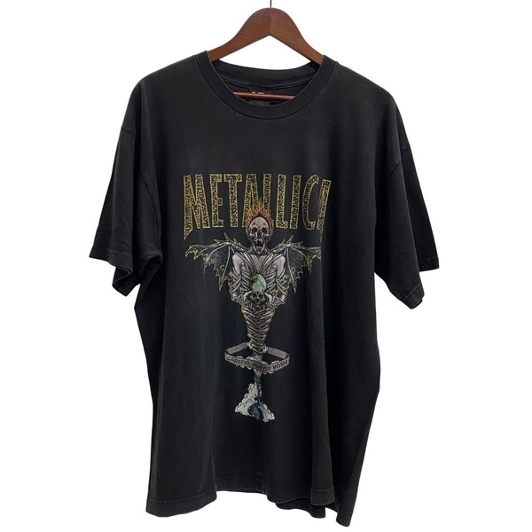【曜日割引対象外】 ヴィンテージ vintage 90's メタリカ METALLICA PUSHEAD KING NOTHING GIANT Tシャツ ブラック 201MT-3932 VB