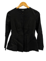 セオリー theory リネンジャケット 麻 ライトアウター 黒 ジャケット ブラック サイズ：00 101LT-170