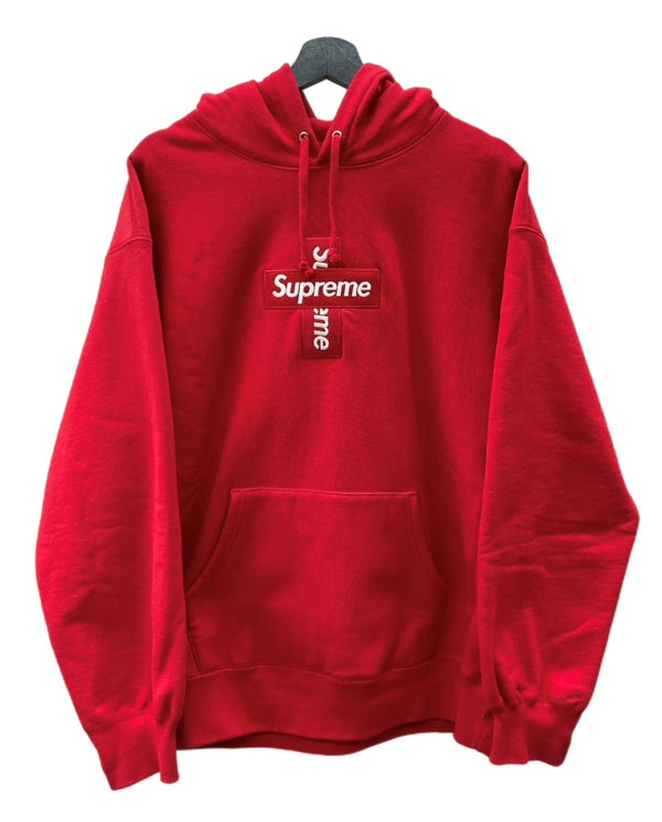 シュプリーム SUPREME 20AW Cross Box Logo Hooded Sweatshirt クロス ボックス ロゴ フーディ パーカー 赤 パーカ ロゴ レッド Lサイズ 104MT-1949