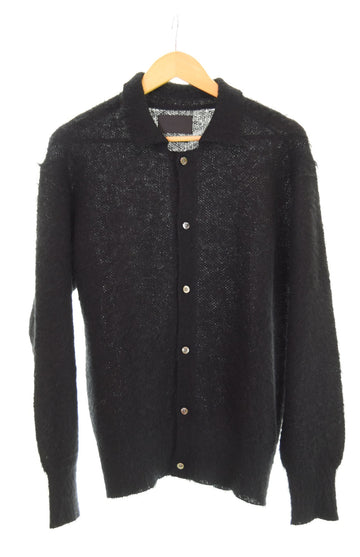 ヨーク YOKE 24AW BRUSHED MOHAIR KNIT SHIRTモヘアニット シャツ 黒 YK24FW0838S 3 カーディガン ブラック 103MT-2227