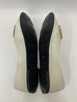 レジーネデルフォルテ Le Regine del Forte 装飾 フラットシューズ レディース靴 スリッポン ホワイト 37 601sh-17