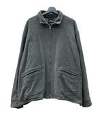 ダブルアールエル RRL 90s 90年代 三ツ星タグ ウール ジップアップ ブルゾン アウター 灰色  ジャケット 無地 グレー 2XLサイズ 104MT-1994