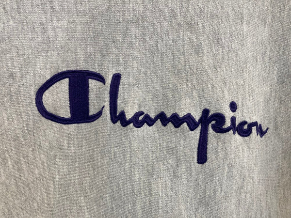 チャンピオン Champion 90s～ ヴィンテージ vintage 刺繍タグ リバースウィーブ REVERSE WEAVE US古着 USA製 刺繍ロゴパーカー フーディ パーカ グレー Lサイズ 101MT-3437