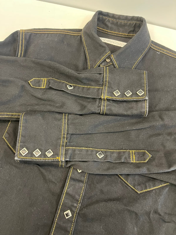 ジョンローレンスサリバン JOHN LAWRENCE SULLIVAN 18AW COWBOY DENIM SHIRT カウボーイデニムシャツ ウェスタンシャツ 3B004-0218-30 46 長袖シャツ ブラック 101MT-4890