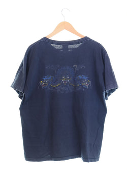 ステューシー STUSSY 90s 90's USA製 紺タグ ドラゴン プリントTシャツ シングルステッチ ブラックフェード Tシャツ ブラック Lサイズ 103MT-2415