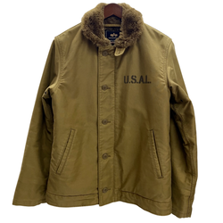 【曜日割引対象外】 アルファインダストリーズ ALPHA INDUSTRIES N-1 デッキジャケット ジャケット カーキ Lサイズ 201MT-4643 VB
