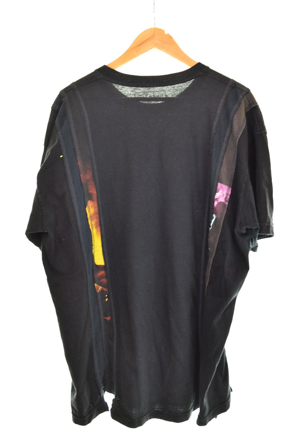 ニードルス Needles リメイク 再構築 バンド プリント ドッキング 半袖Tシャツ カットソー 黒 1 Tシャツ ブラック 103MT-2333