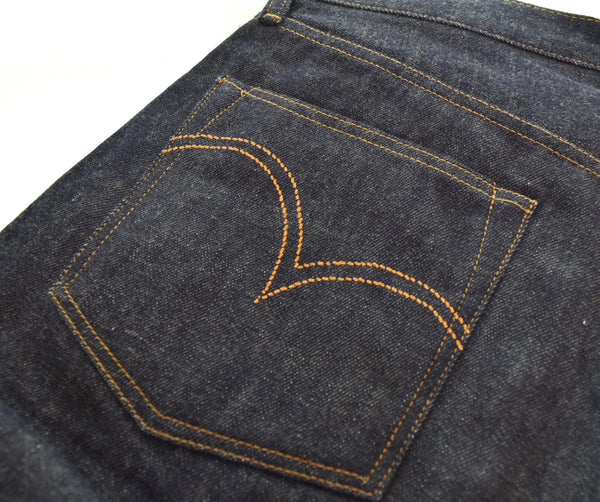 リーバイス Levi's S501XX DEAD STOCK デッドストック 日本製 復刻 WWⅡ大戦 1944 モデル ヘリンボーン スレーキー 変形 アーキュエットステッチ  44501-0033 デニム ブルー W32L36 103MB-597