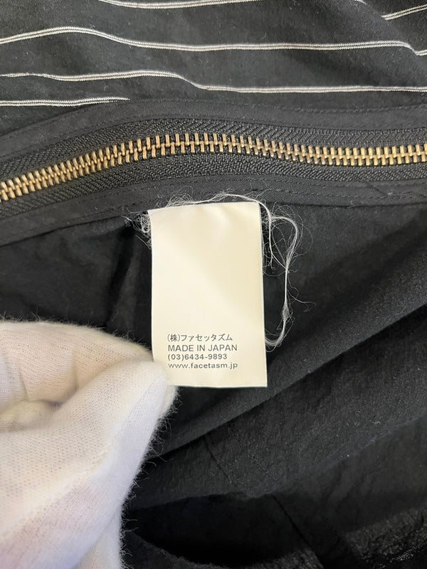 ファセッタズム FACETASM STRIPED ZIPPER SHIRT ストライプ ジッパー シャツ MIMI-SH-U03 サイズ4 長袖シャツ ブラック 101MT-4987
