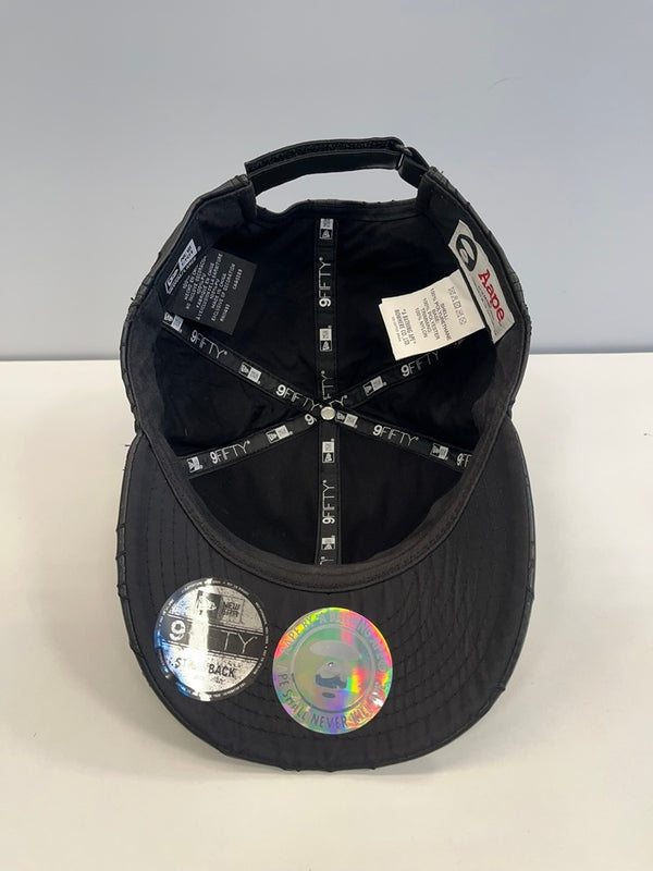 ア ベイシング エイプ A BATHING APE New Era ニューエラ 合皮 レザー 黒 AAPCPM4785XXD 帽子 メンズ帽子 キャップ ブラック 101hat-158