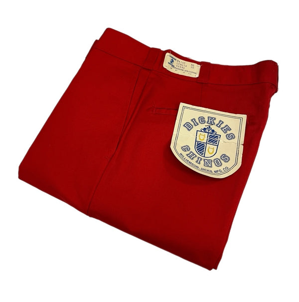 ディッキーズ Dickies 80s 80's 80年代~ DEAD STOCK デッドストック USA製 チビタグ チノパン  8834U チノパン レッド 30×30 101MB-728
