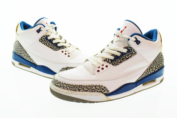 ナイキ NIKE 2011年製 Air Jordan 3 Retro True Blue エアジョーダン3 レトロ トゥルー ブルー 136064-104 メンズ靴 スニーカー ホワイト 30cm 103S-688