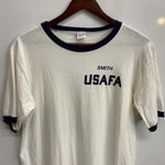【曜日割引対象外】 チャンピオン Champion 80's USAFA トリコタグ USA製 リンガー Tシャツ ホワイト Lサイズ 201MT-4064 VB