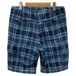 アベイシングエイプ A BATHING APE CHECK 6 POCKET DENIM SHORTS 001DSK301003M ハーフパンツ ブルー Mサイズ 201MB-1156