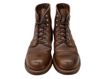 レッドウィング RED WING Iron Ranger アイアン レンジャー キャップトゥ アンバーハーネス レースアップ 革靴 7D 茶 8111 メンズ靴 ブーツ カントリー ブラウン 25cm 104S-766