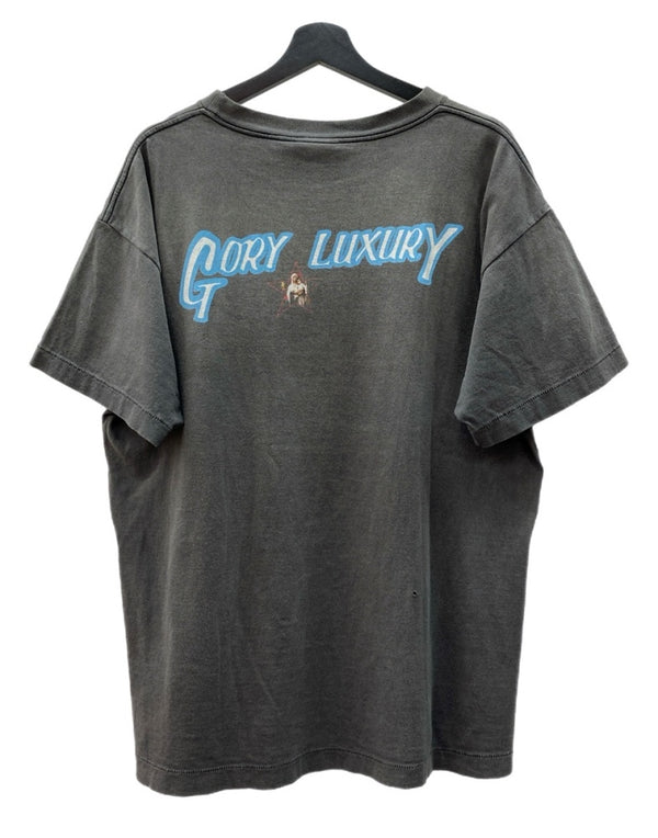 セントマイケル SAINT MICHAEL 23SS SS TEE / STAR MARIA マリア Tシャツ ダメージ加工 エイジング 半袖  SM-S23-0000-007 Tシャツ プリント グレー Lサイズ 104MT-2006