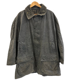 バブアー BARBOUR 90's 90年代 3ワラント BORDER ボーダー ワックス コットン オイルドジャケット コート VINTAGE ヴィンテージ A205 ジャケット ネイビー 101MT-5234
