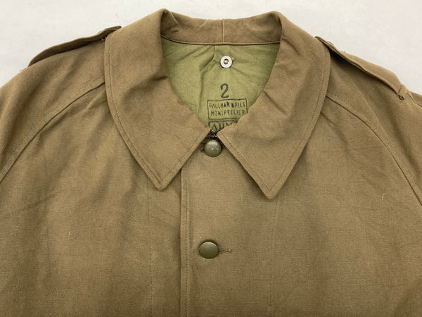 ミリタリー Military Item フランス軍 M35 モーターサイクルコート FRENCH ARMY M-35 MOTOR CYCLE COAT サイズ 2 コート 無地 カーキ 104MT-1045