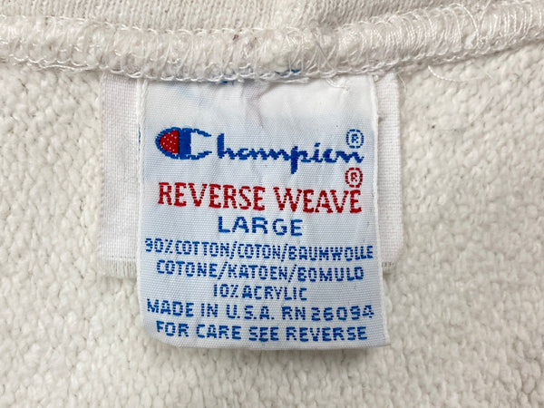 チャンピオン Champion 90's REVERSE WEAVE リバースウィーブ  刺繍タグ ヴィンテージ SOUTHERN VERMONT 白 パーカ プリント ホワイト Lサイズ 104MT-668