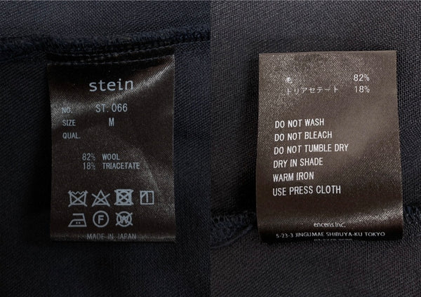 シュタイン stein W/TA SS SHIRT ウール トリアセテート ショートスリーブ シャツ ボタン 半袖 紺 ST.066 半袖シャツ 無地 ネイビー Mサイズ 104MT-2335