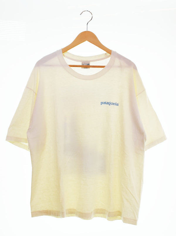 パタゴニア PATAGONIA 90s 90's USA製 Yosemite ヨセミテ 吉田博 前期 初期タグ ボックスシルエット オーガニックコットン XL Tシャツ ホワイト 103MT-2758