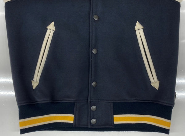 ブレイブマン The Brave-Man ボンディング スタジャン ベティ・ブープ ベティちゃん 刺繡 ボタン アウター ジャケット 白 紺 ジャケット キャラクター ネイビー Lサイズ 104MT-1813