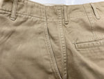 ミリタリー Military 50's U.S.ARMY CHINO CLOTH TROUSERS アメリカ軍 米軍 M-45 ダブルステッチ 尿素ボタン 無地 チノパン ベージュ 31×33 104MB-91