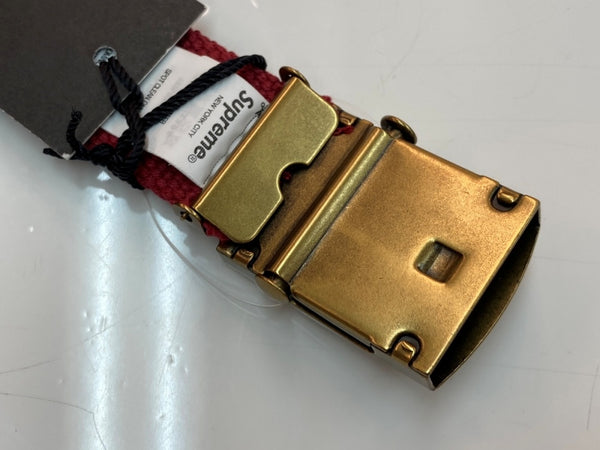 シュプリーム SUPREME x Dickies ディッキーズ 22ss Stripe Webbing Belt ストライプ ウェビング ベルト ガチャ 赤 ベルト ロゴ レッド 104Z-6