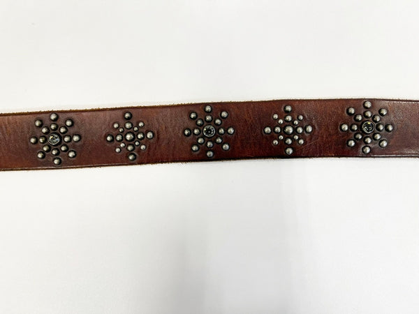 ヒステリックグラマー HYSTERIC GLAMOUR OLD STUD HANDMADE スタッズベルト ロゴ ベルト・サスペンダー メンズベルト ブラウン 101goods-169